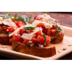 Paradicsomos bruschetta parmezánforgáccsal